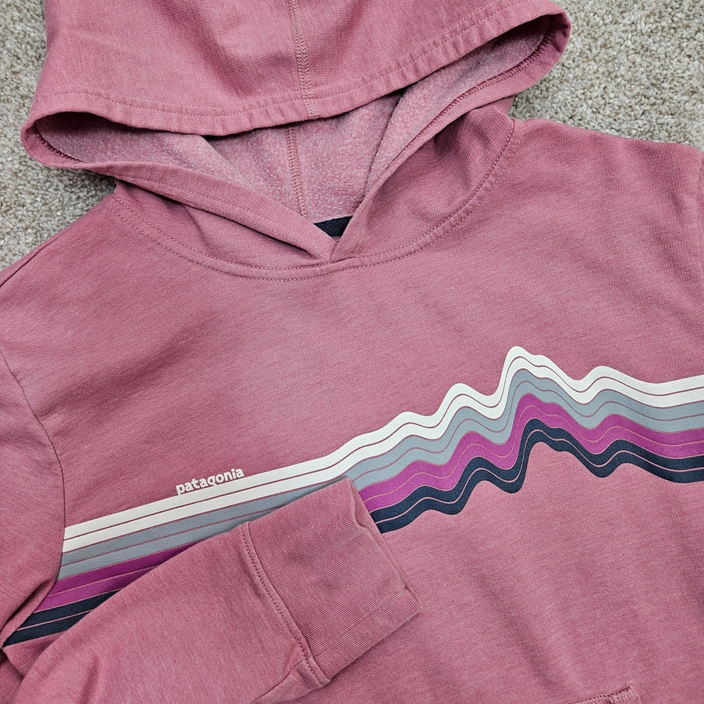 Patagonia Kids Lightweight Graphic Hoody Sweatshirt XL Ridge Rise Stripe